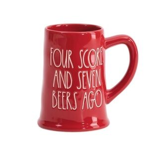Rae Dunn “Four Score and Seven Beers Ago” Tall Mug